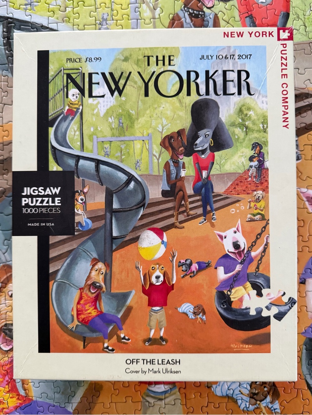 The New Yorker 'Off The Leash' 1000-Piece Jigsaw Puzzle - Orange/Multicolor